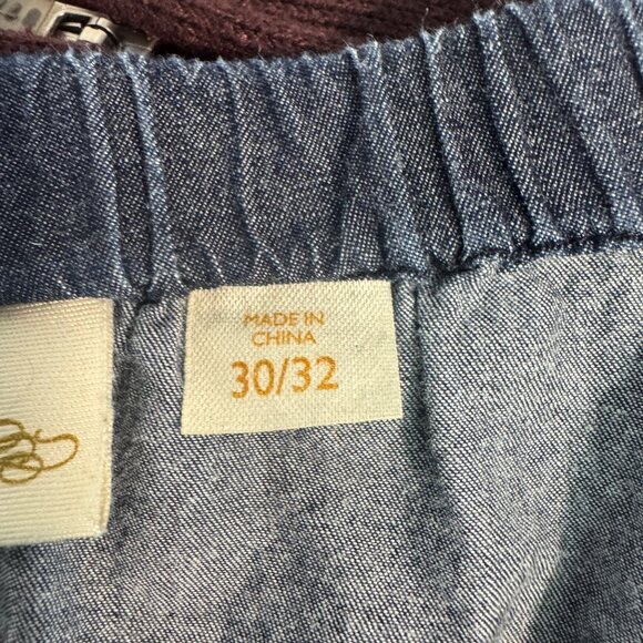 Avenue Jeans Denim Maxi Skirt Tiered Blue Lightweight Cotton Boho Size 30 32 - Picture 4 of 6